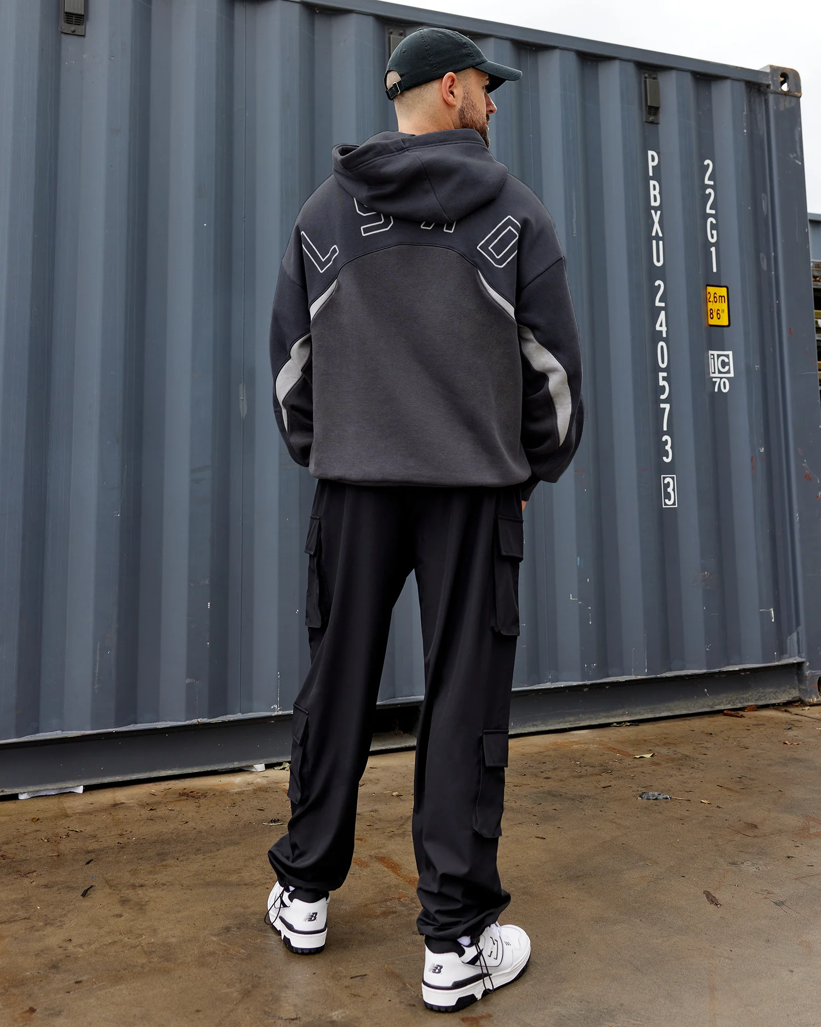 Y2K Concept Panel Hoodie - Asphalt-Turbulance - Image 3