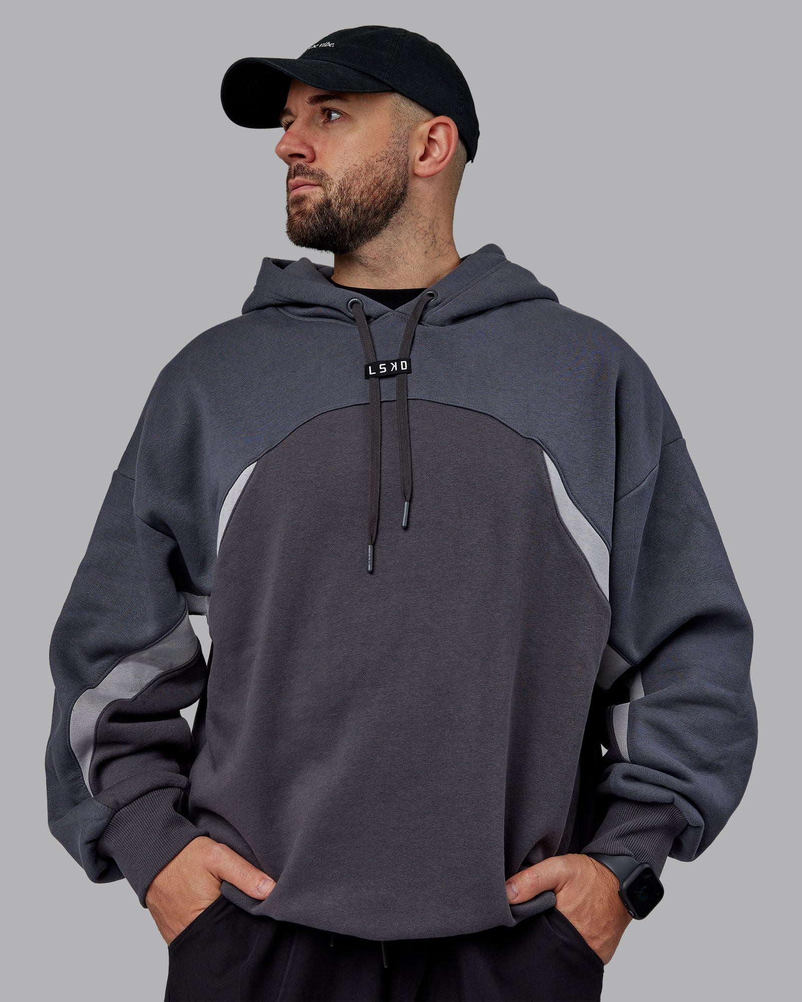 Y2K Concept Panel Hoodie - Asphalt-Turbulance - Image 4