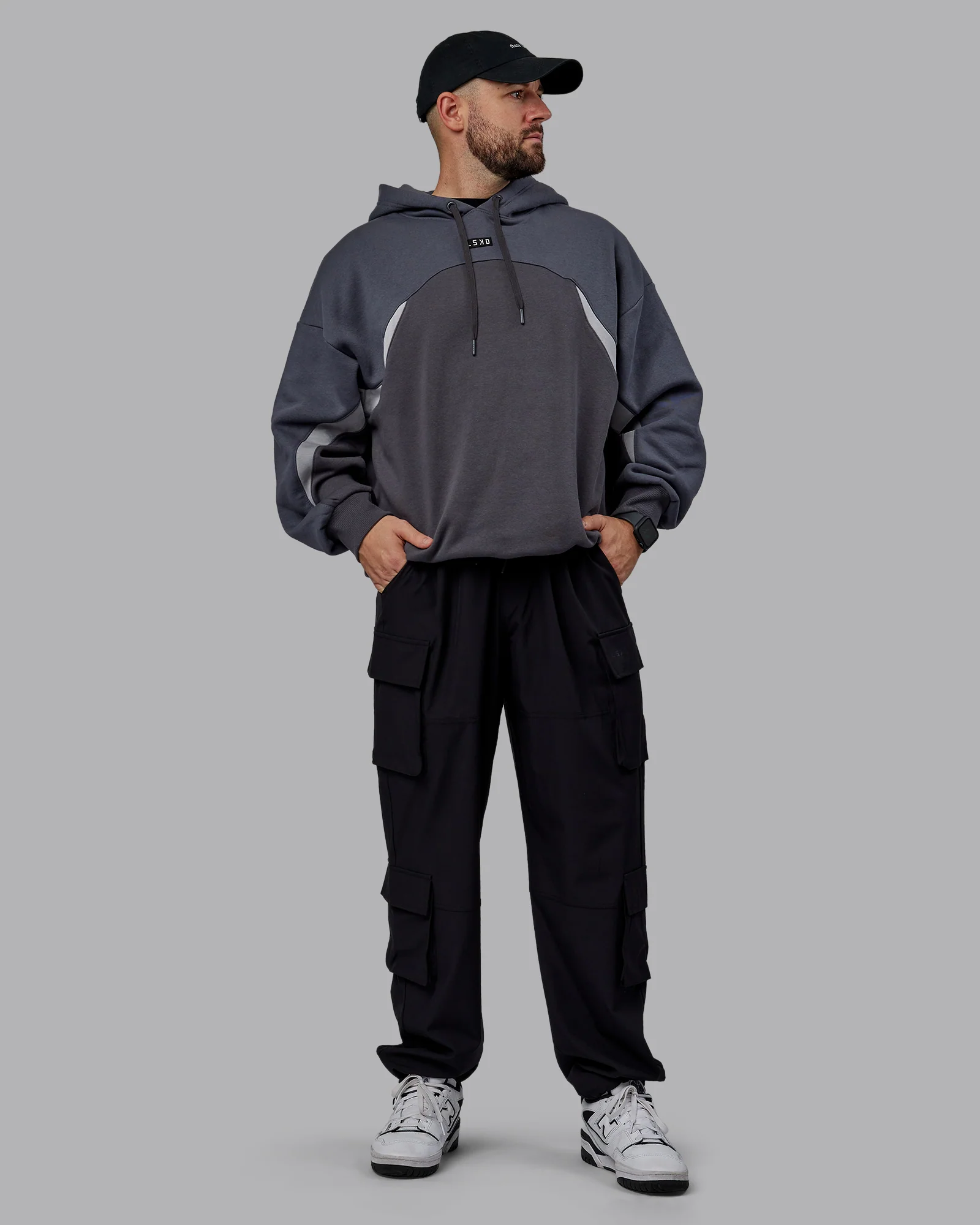 Y2K Concept Panel Hoodie - Asphalt-Turbulance - Image 8