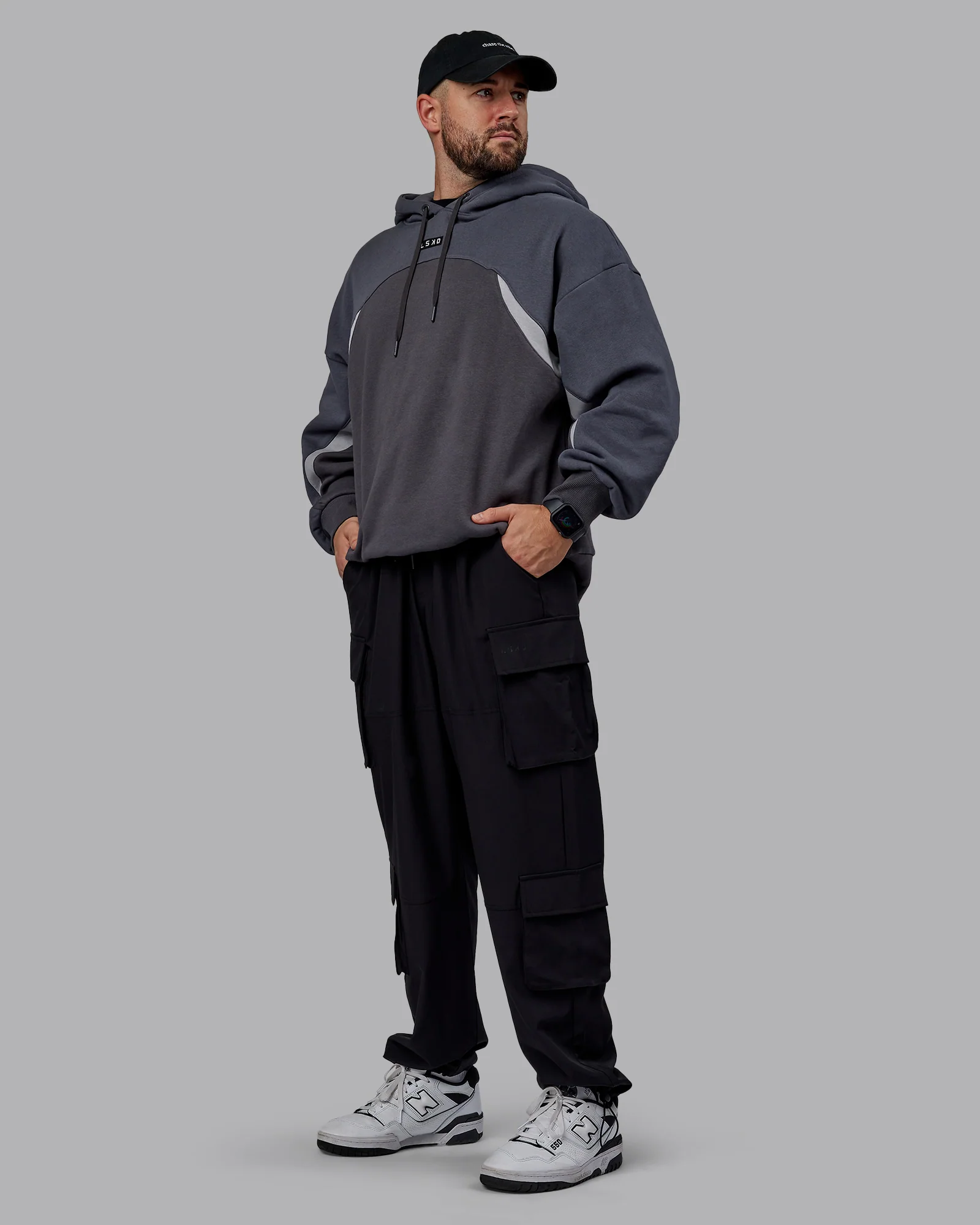 Y2K Concept Panel Hoodie - Asphalt-Turbulance - Image 9
