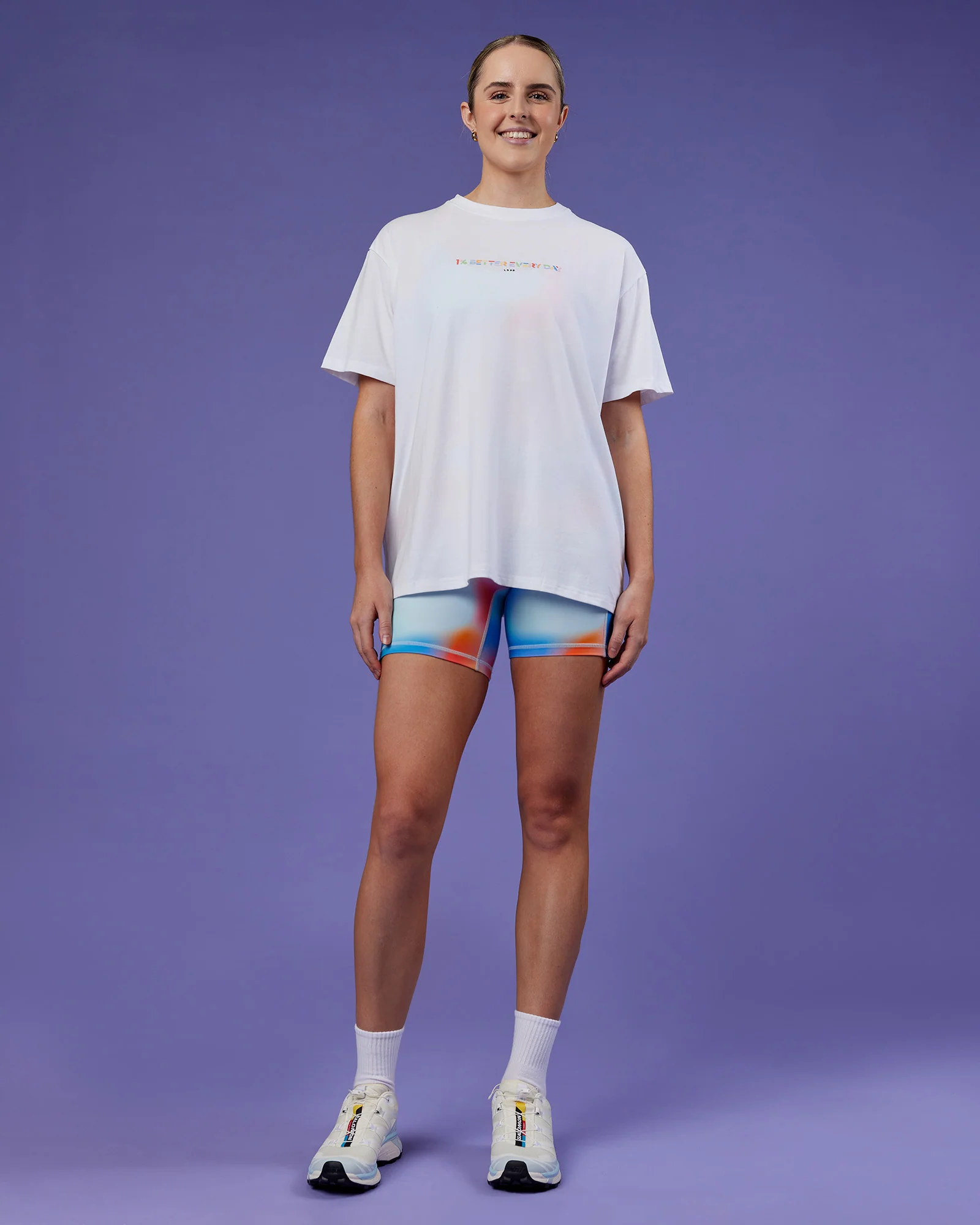 Unity Go-To FLXCotton Tee - White-Rainbow - Image 2