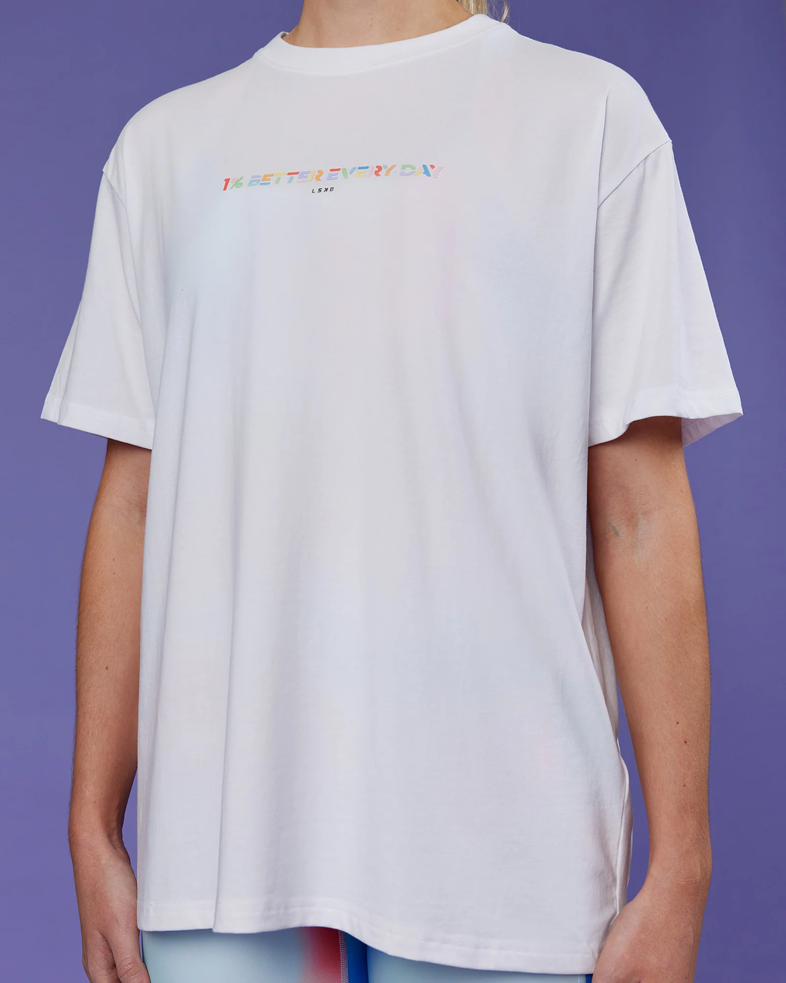 Unity Go-To FLXCotton Tee - White-Rainbow - Image 7