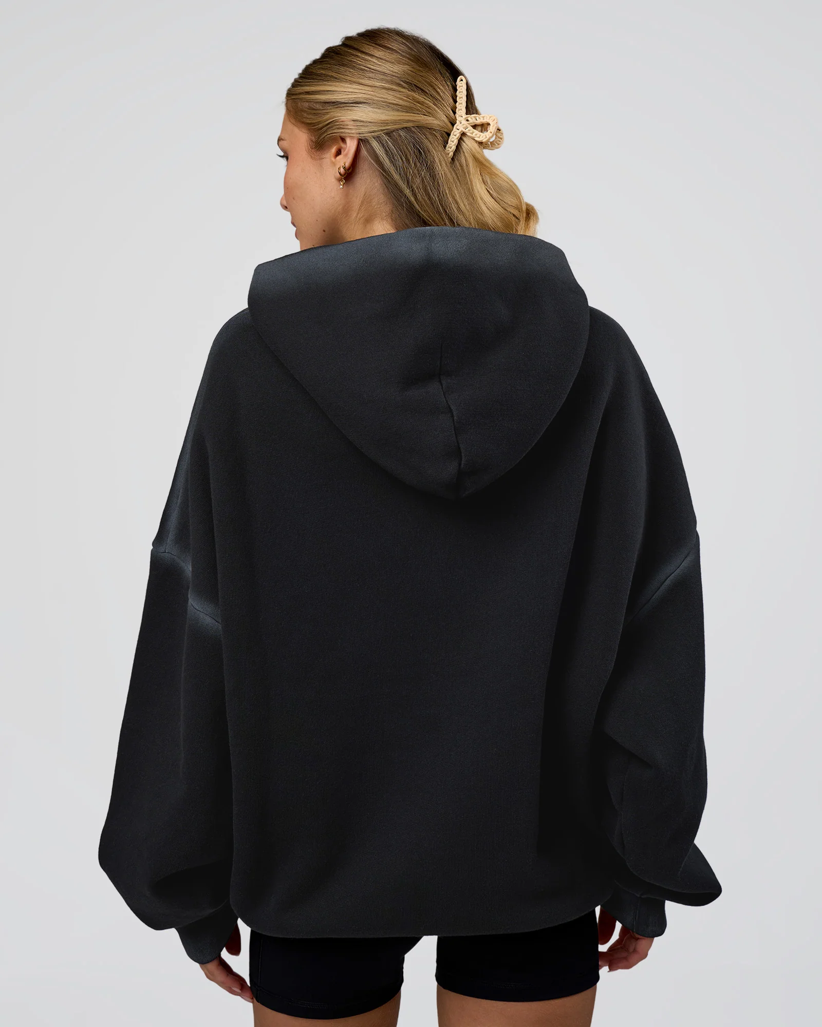 Urban Blur Unisex Oversized Hoodie - Black-Dark Storm - Image 9