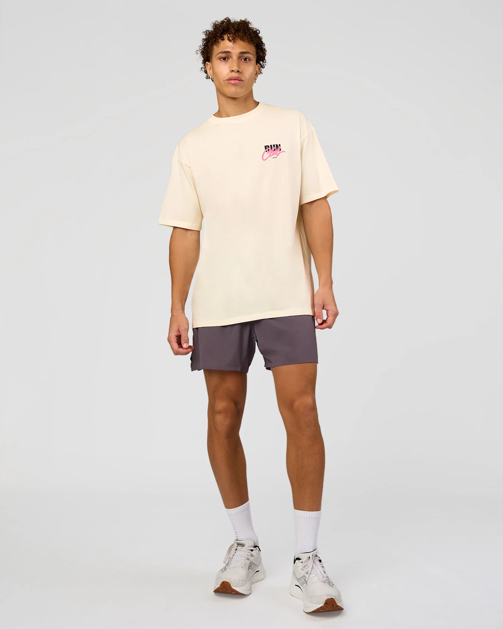 Values Run Club FLXCotton Tee - Off White-Candy Pink - Image 8