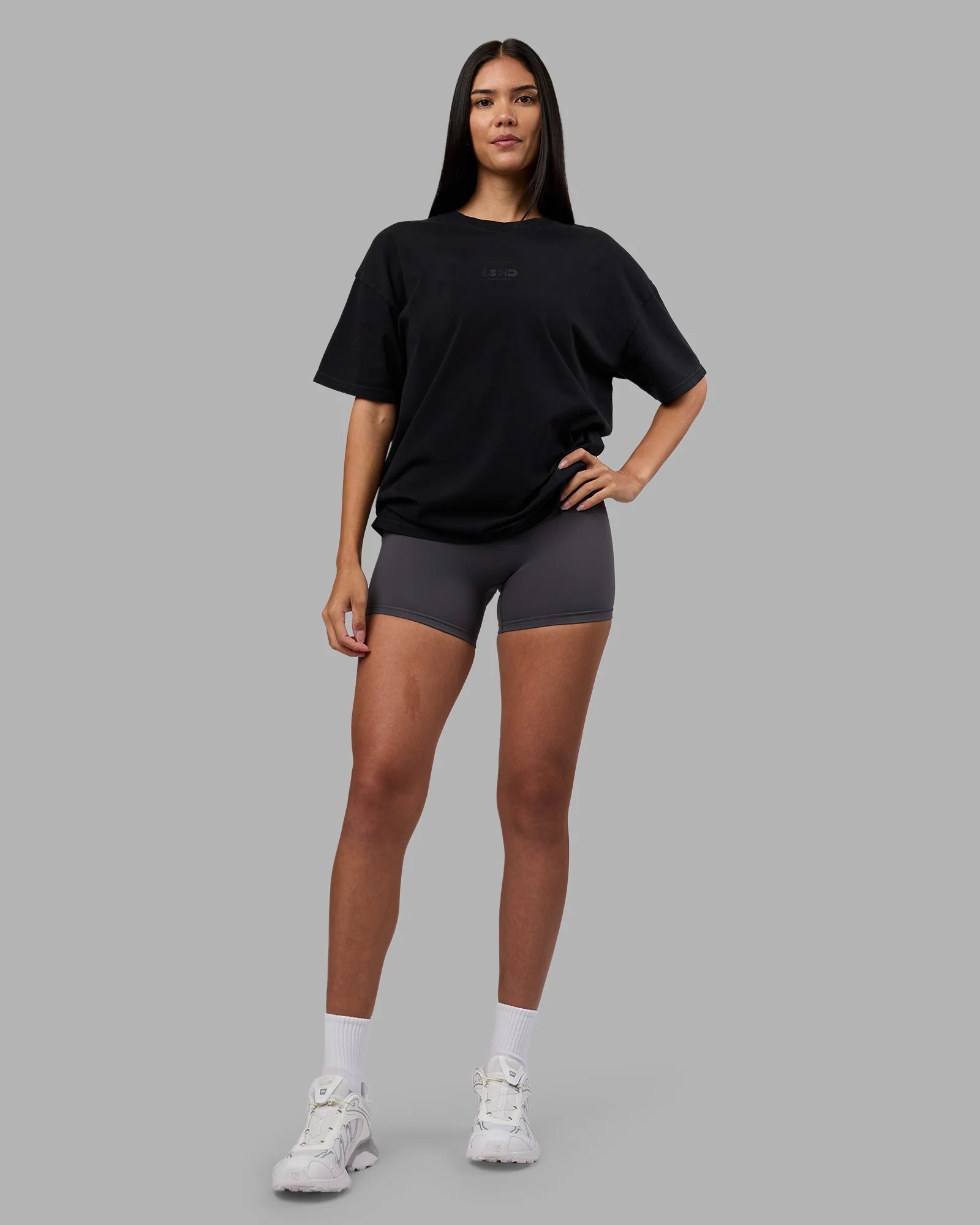 Variation Heavyweight FLXCotton Oversized Tee - Black-Black - Image 11
