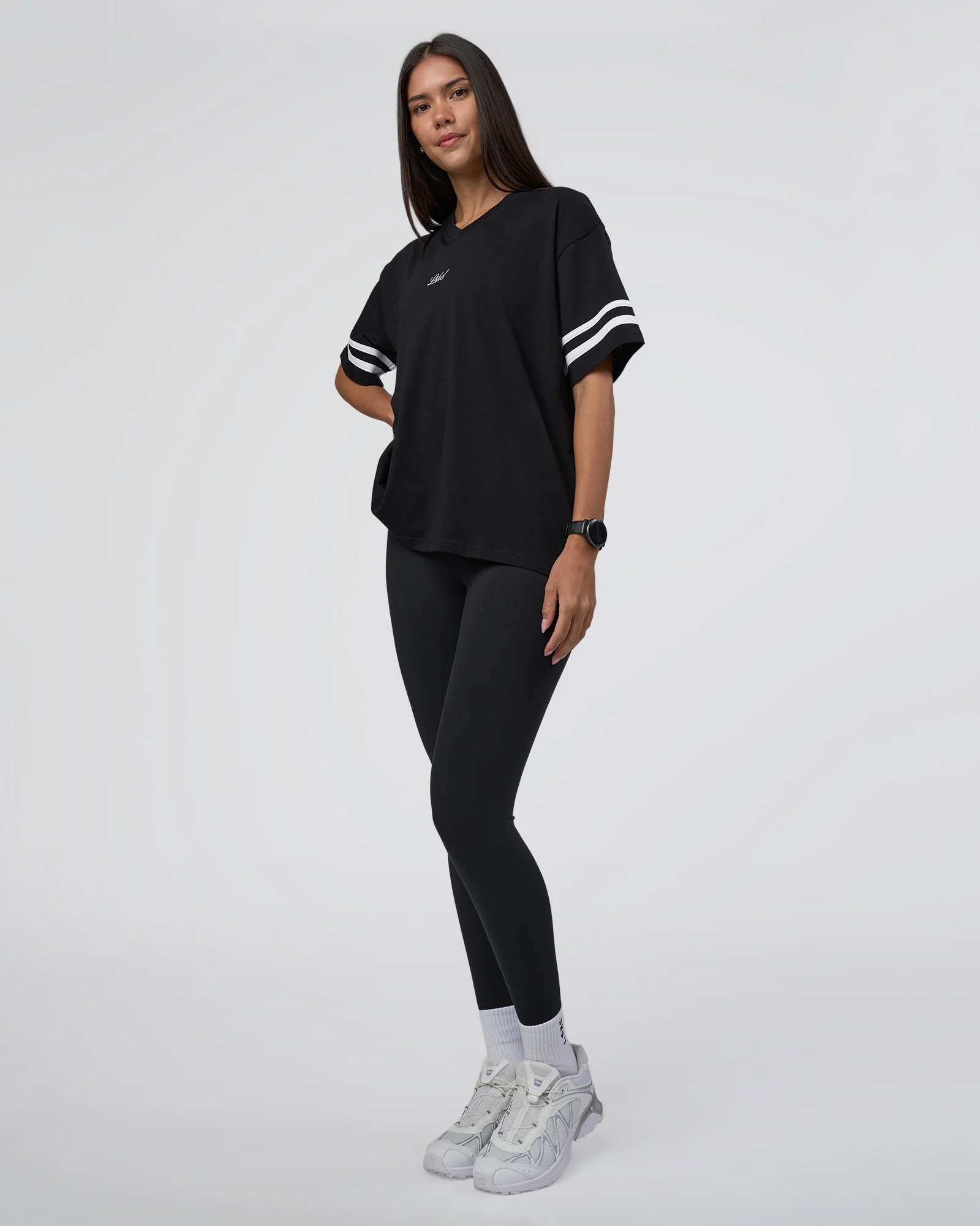 Victory FLXCotton Oversized Tee - Black-White - Image 3