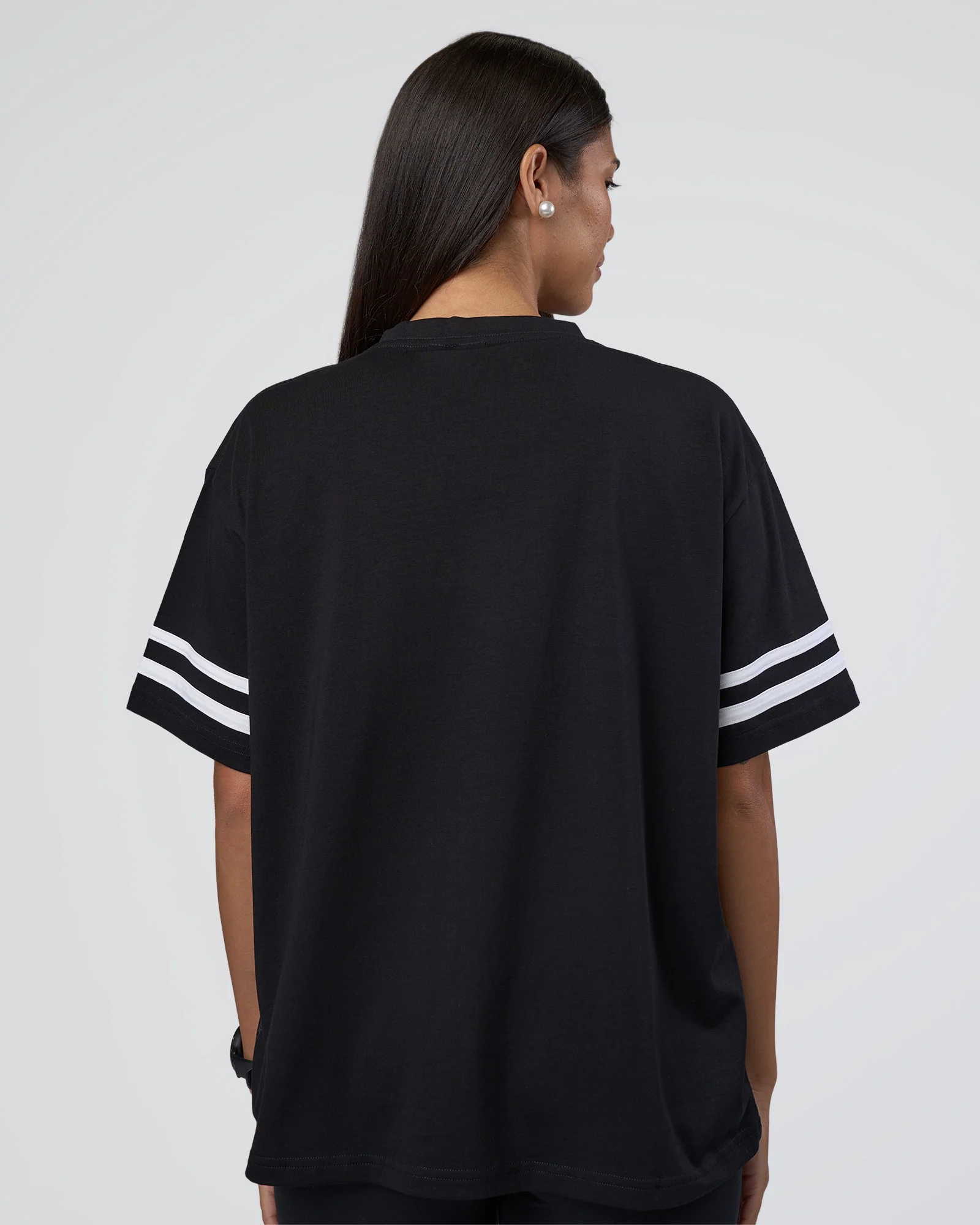 Victory FLXCotton Oversized Tee - Black-White - Image 4