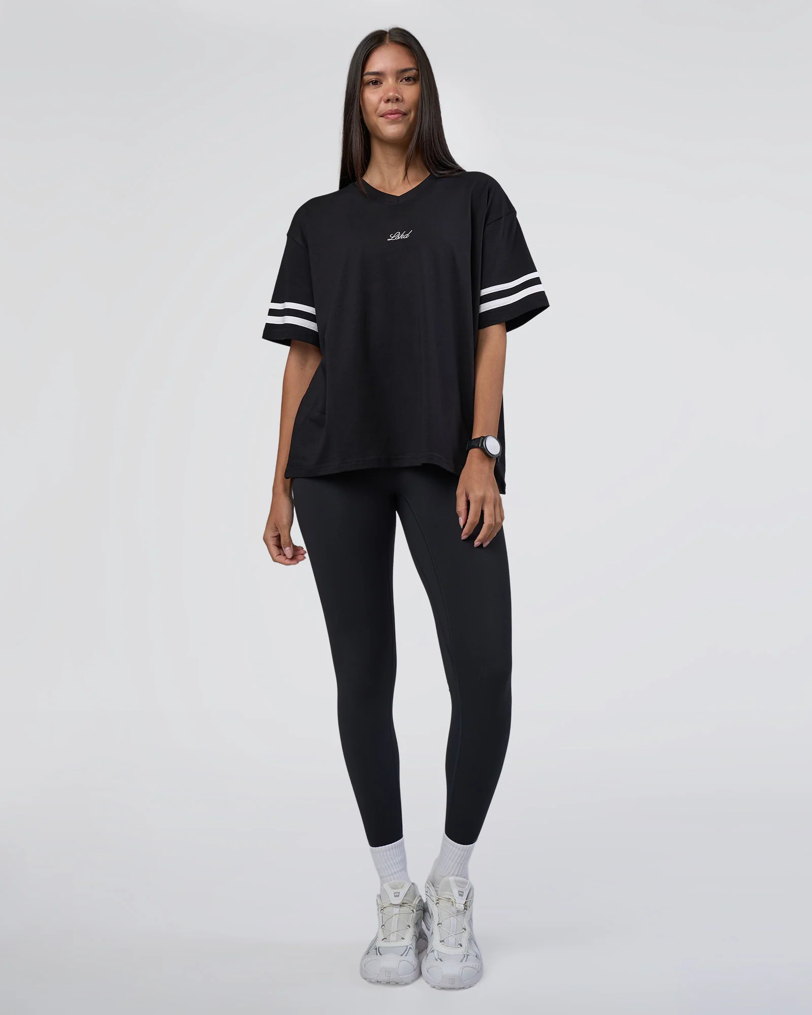 Victory FLXCotton Oversized Tee - Black-White - Image 5