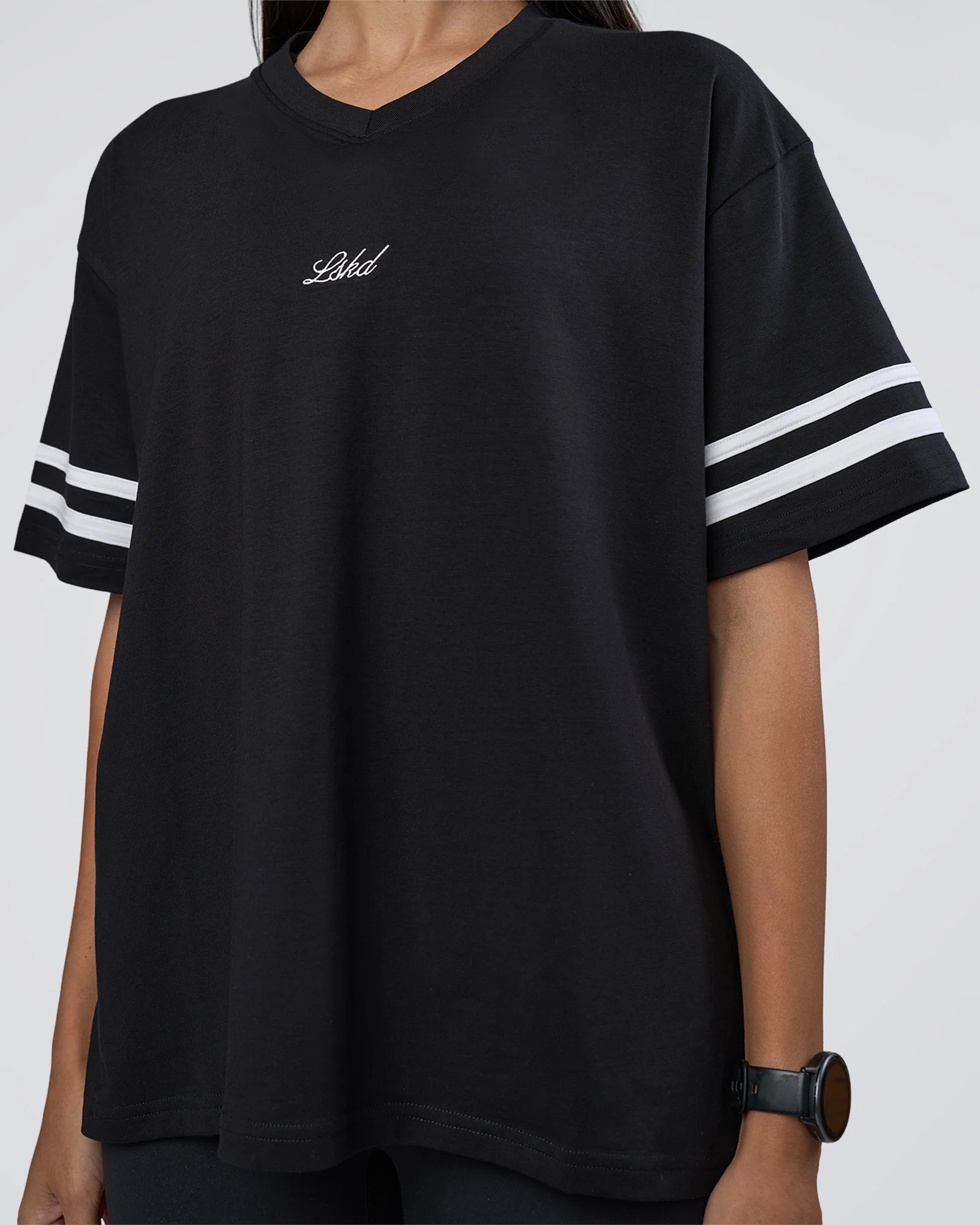 Victory FLXCotton Oversized Tee - Black-White - Image 6