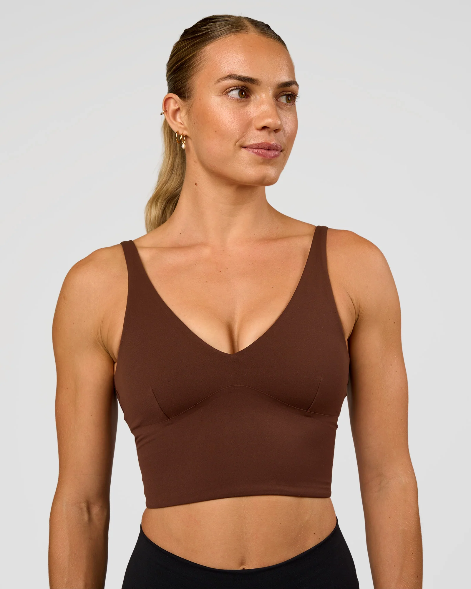Vitality Long Line Sports Bra - Hot Chocolate - Image 2