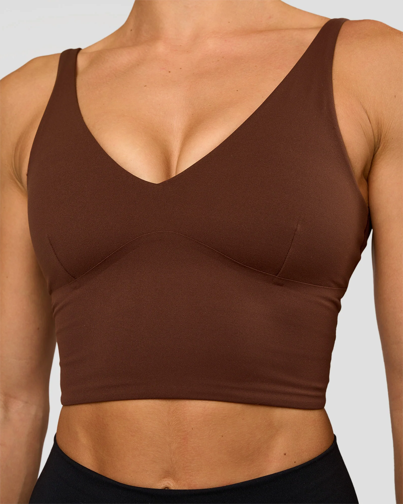 Vitality Long Line Sports Bra - Hot Chocolate - Image 4