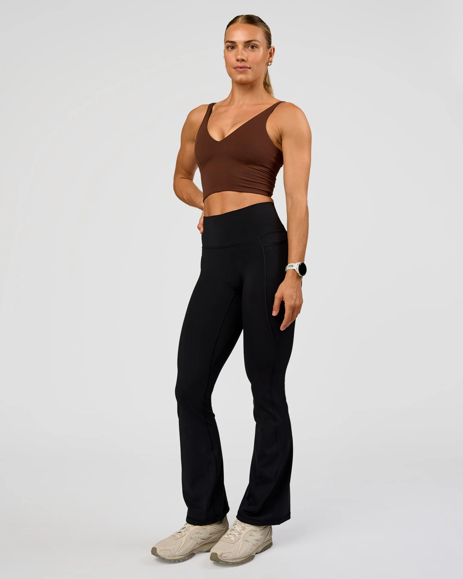Vitality Long Line Sports Bra - Hot Chocolate - Image 5