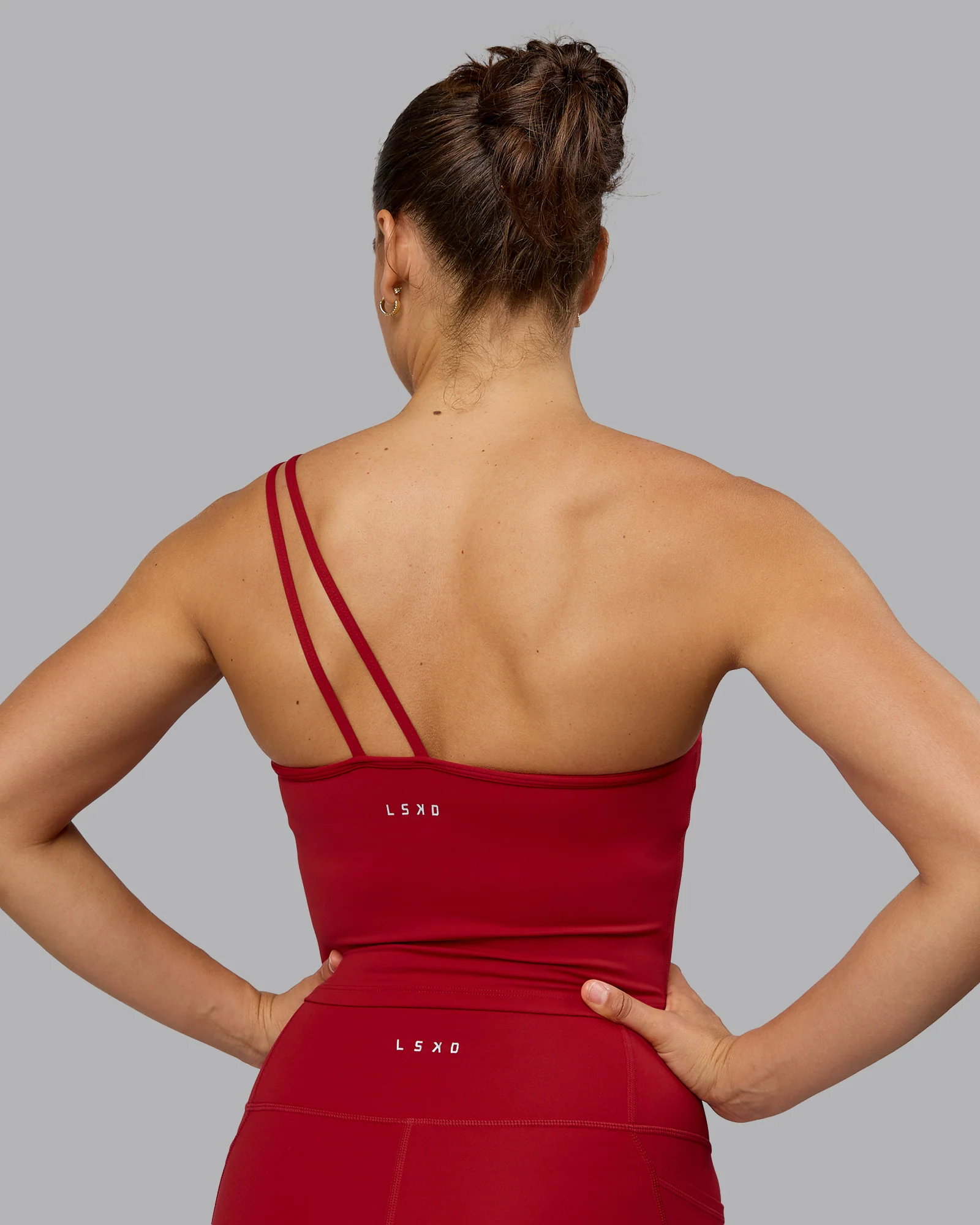 Vivid Skimmer Shelf Bra Tank - Cherry Red - Image 3