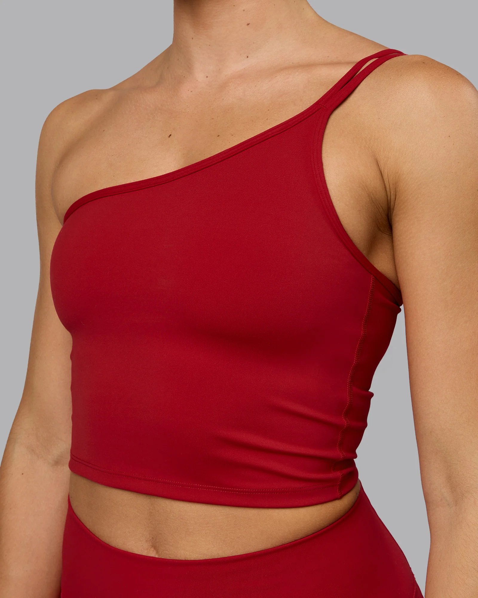 Vivid Skimmer Shelf Bra Tank - Cherry Red - Image 5