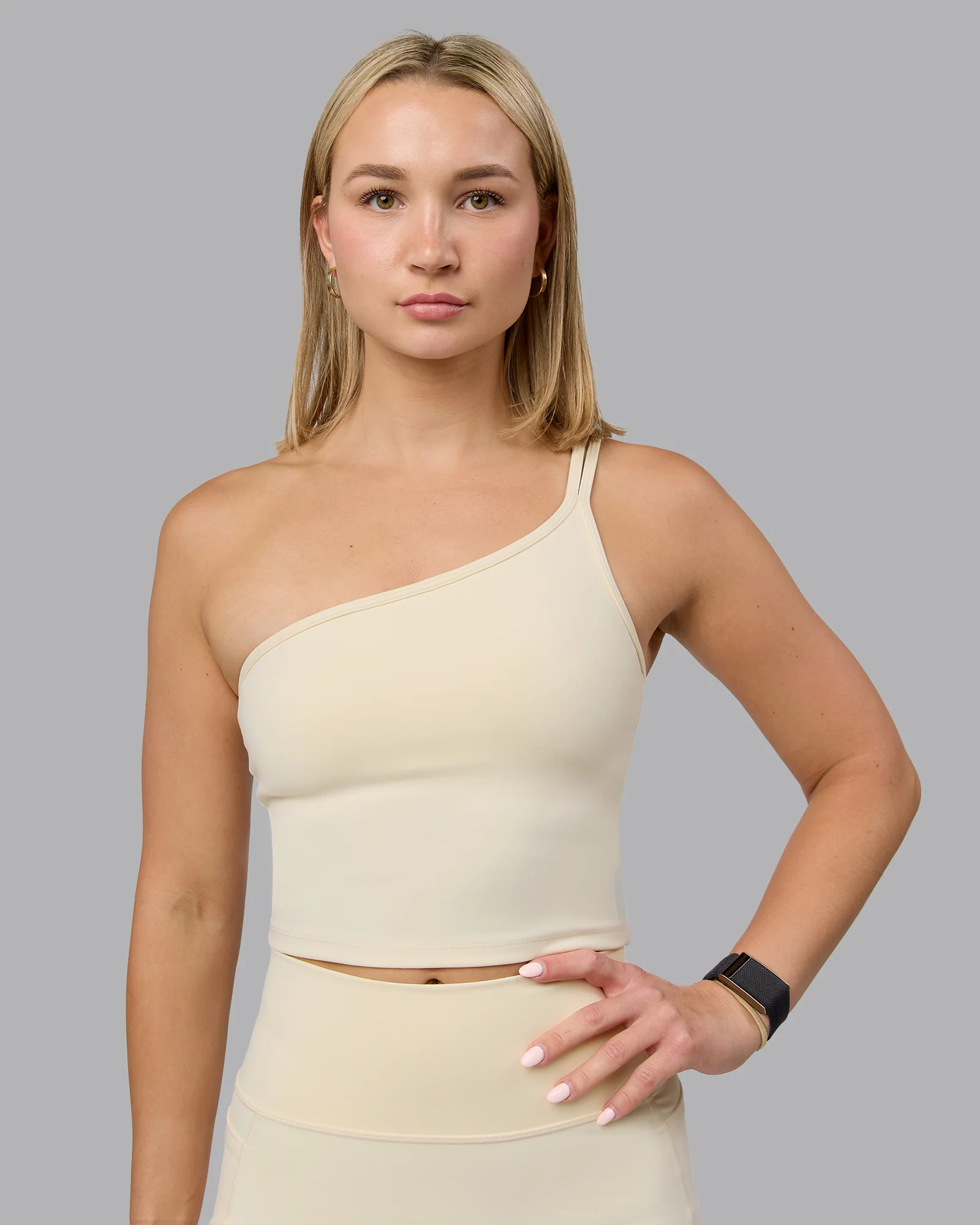 Vivid Skimmer Shelf Bra Tank - Ivory - Image 3