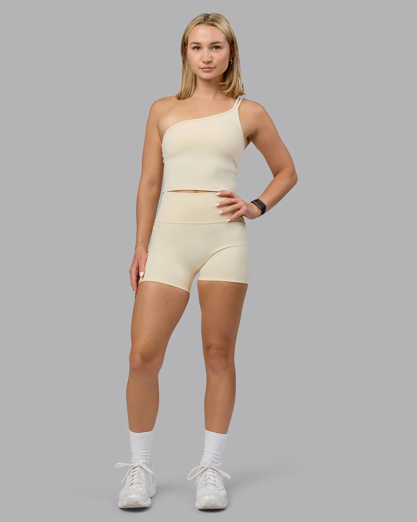 Vivid Skimmer Shelf Bra Tank - Ivory - Image 6