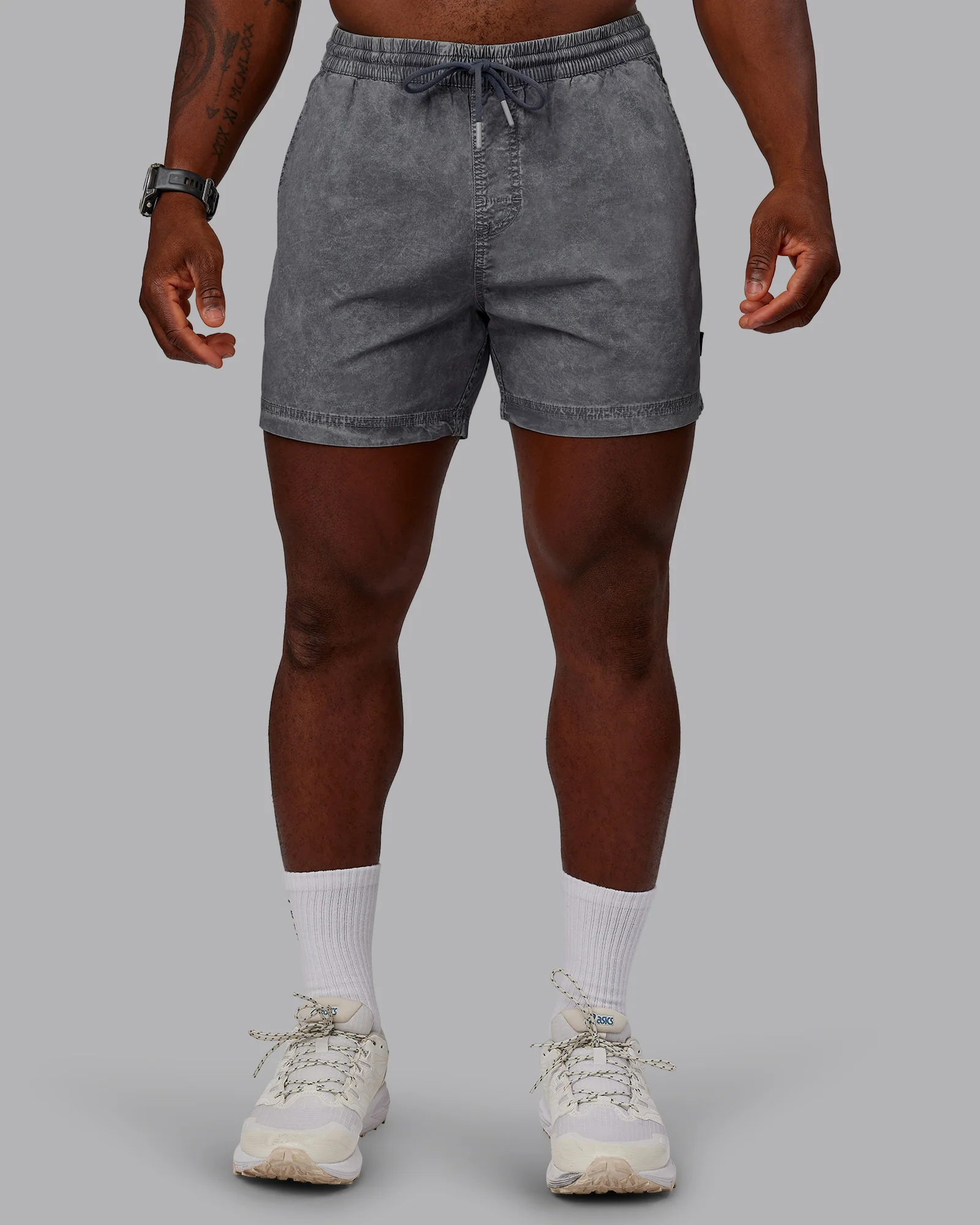 Washed Daily Short 5" - Circular Grey - Image 3
