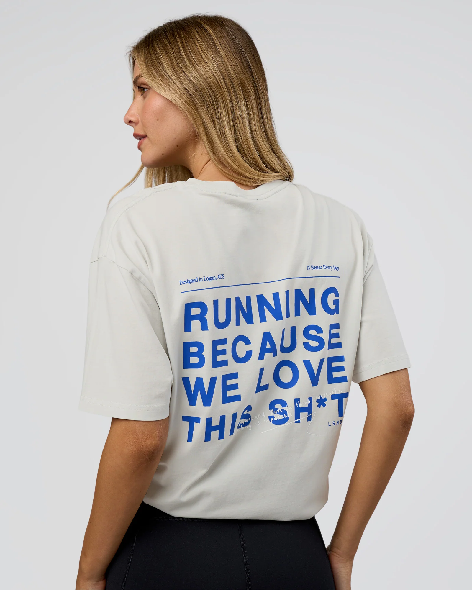 We Love This  FLXCotton Oversized Tee - Digital Mist Washed-Electric Indigo - Image 5
