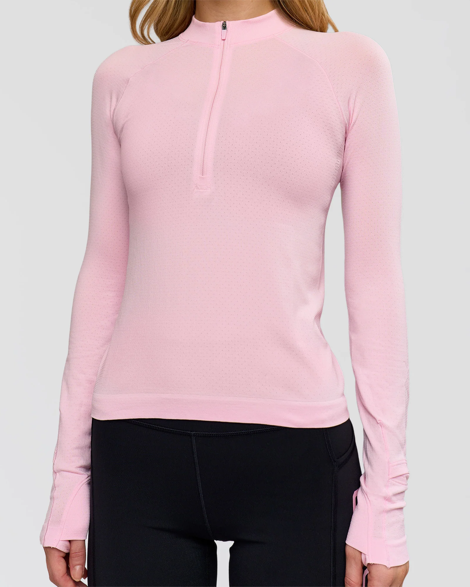 AeroFLX+ Long Sleeve Half Zip - Marshmallow/Marshmallow - Image 6