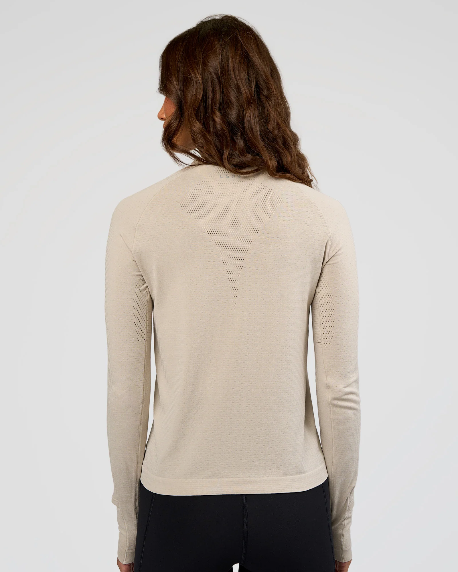 AeroFLX+ Long Sleeve Half Zip - Shale Beige/Shale Beige - Image 3