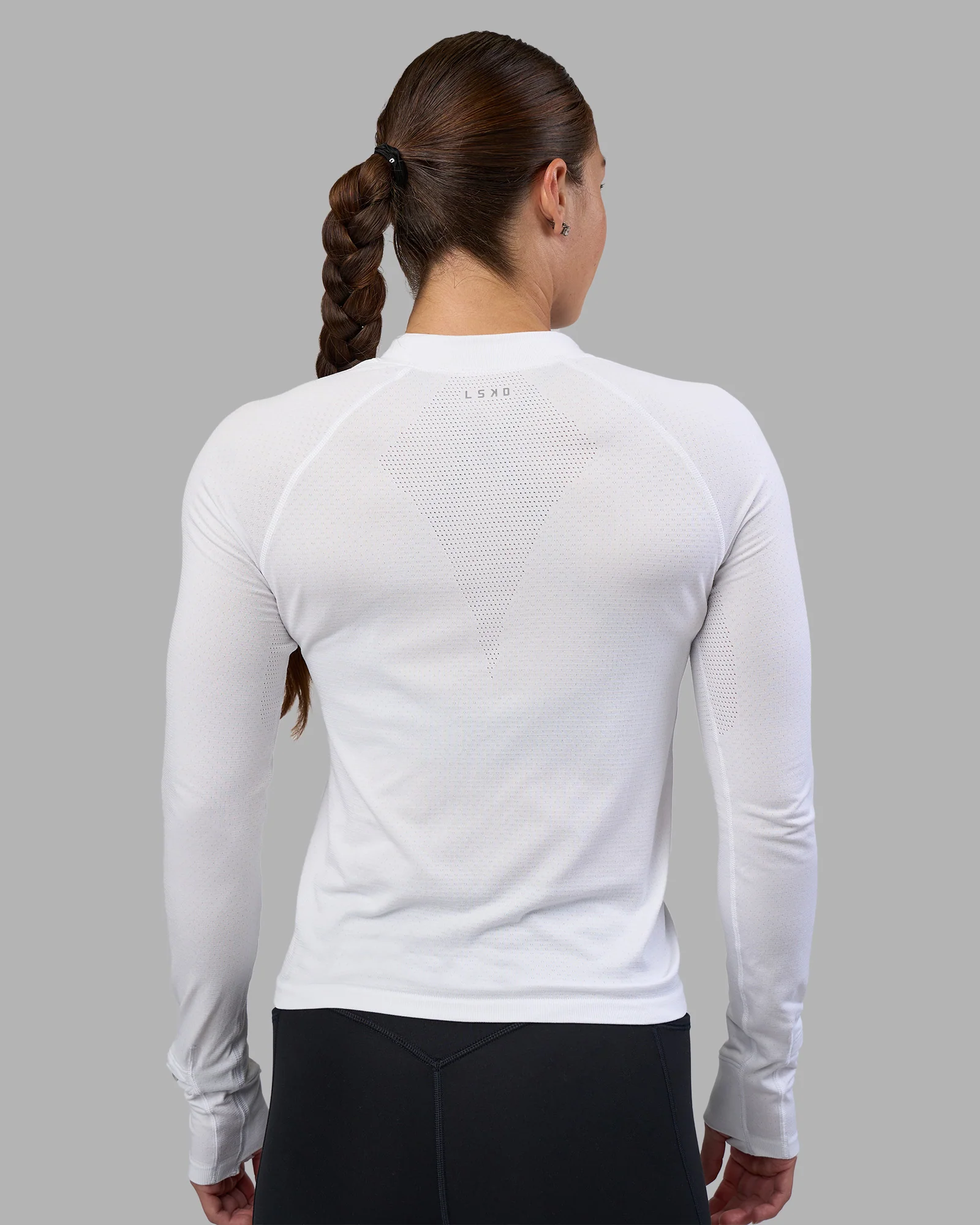 AeroFLX+ Long Sleeve Half Zip - White/White - Image 3