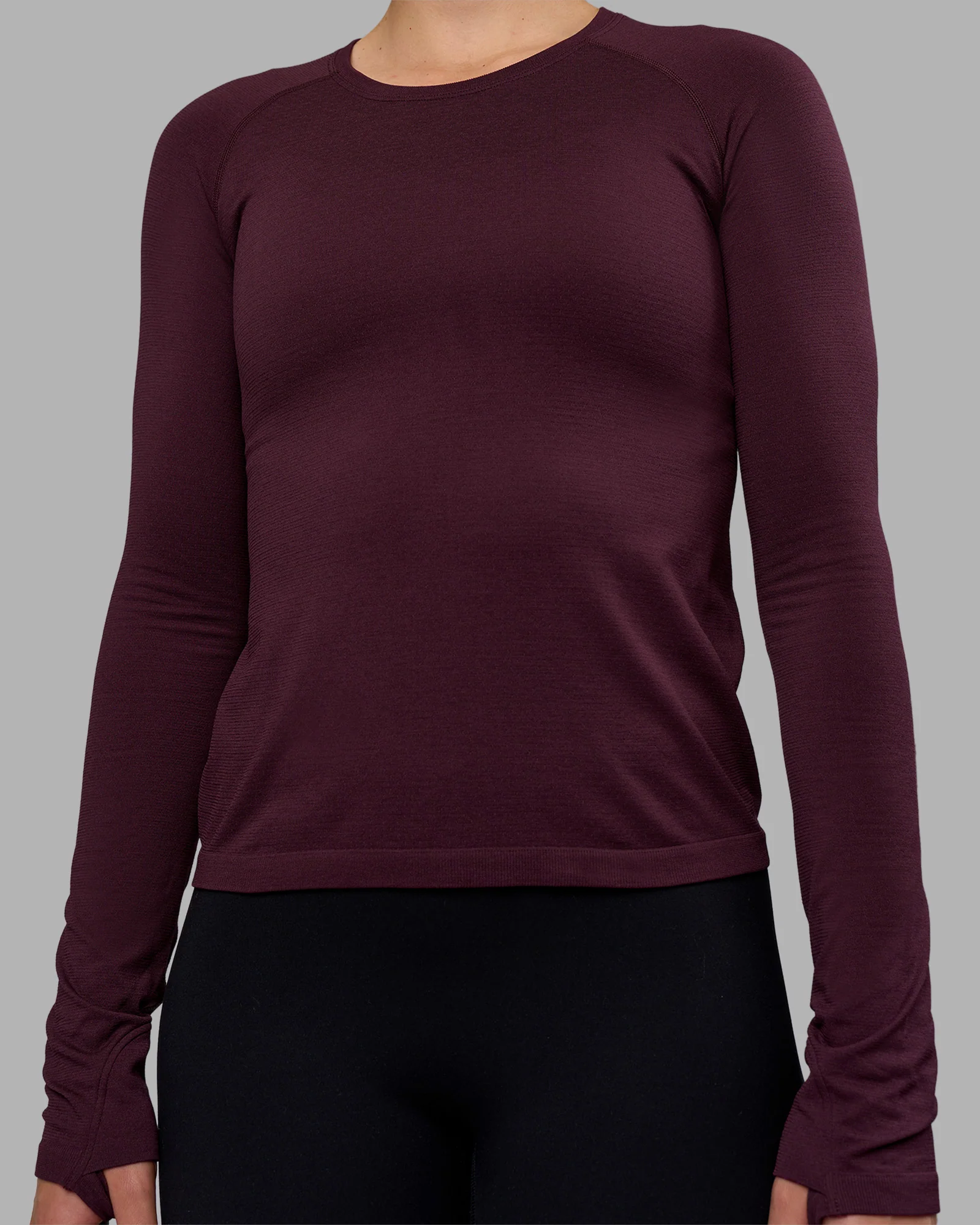 AeroFLX+ Seamless Long Sleeve Tee - Cherry Lacquer/Cherry Lacquer - Image 7