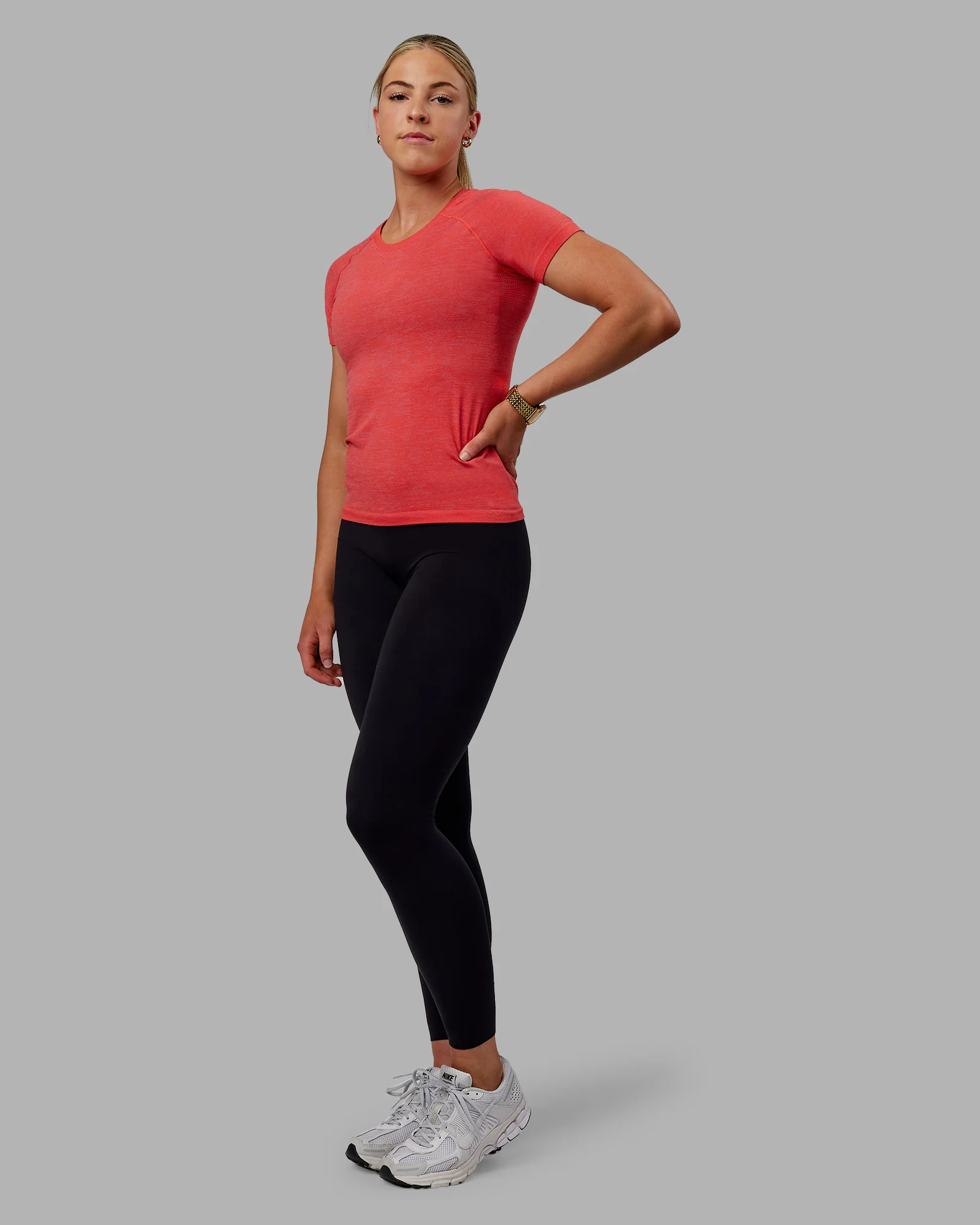 AeroFLX+ Seamless Tee - Fuschia Pink/Grenadine - Image 4