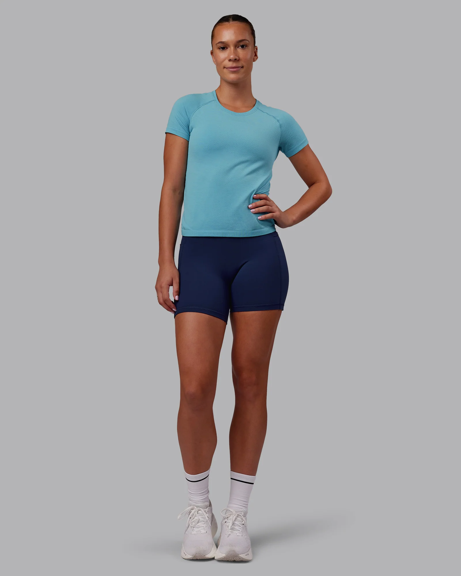 AeroFLX+ Seamless Tee - Retro Blue/Retro Blue - Image 2
